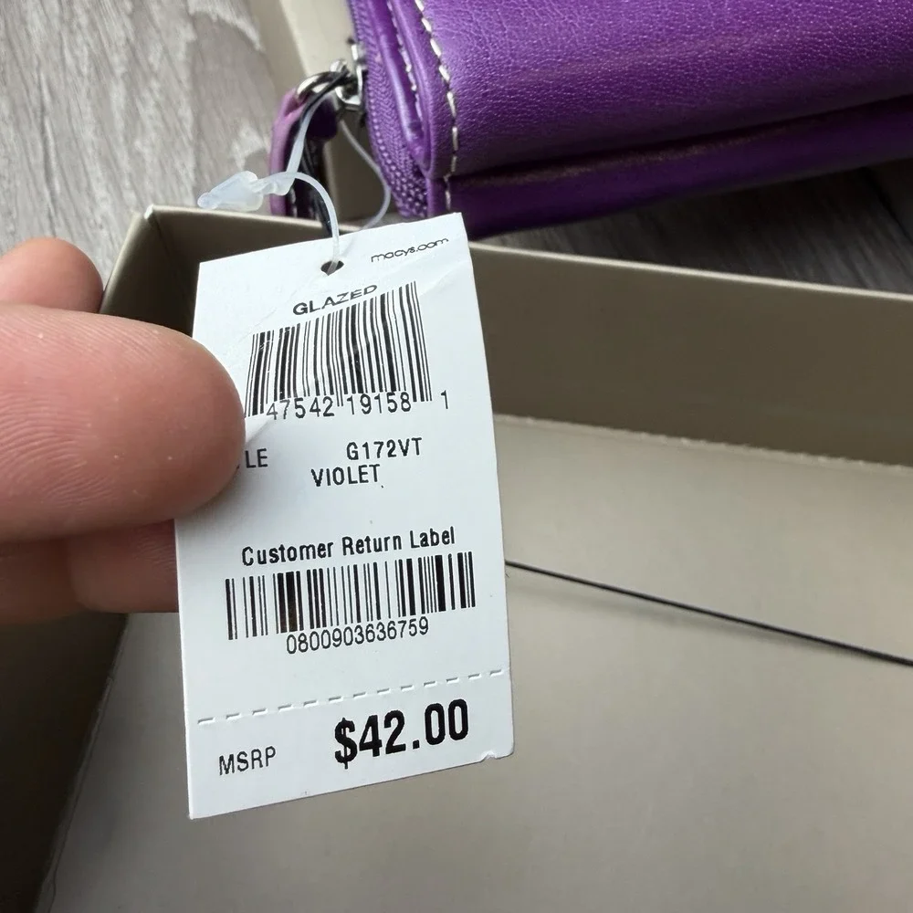 Giani Bernini Women's Genuine Leather Wallet Violet Purple 5